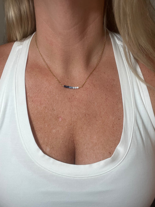 Blue Ombre Layering Necklace
