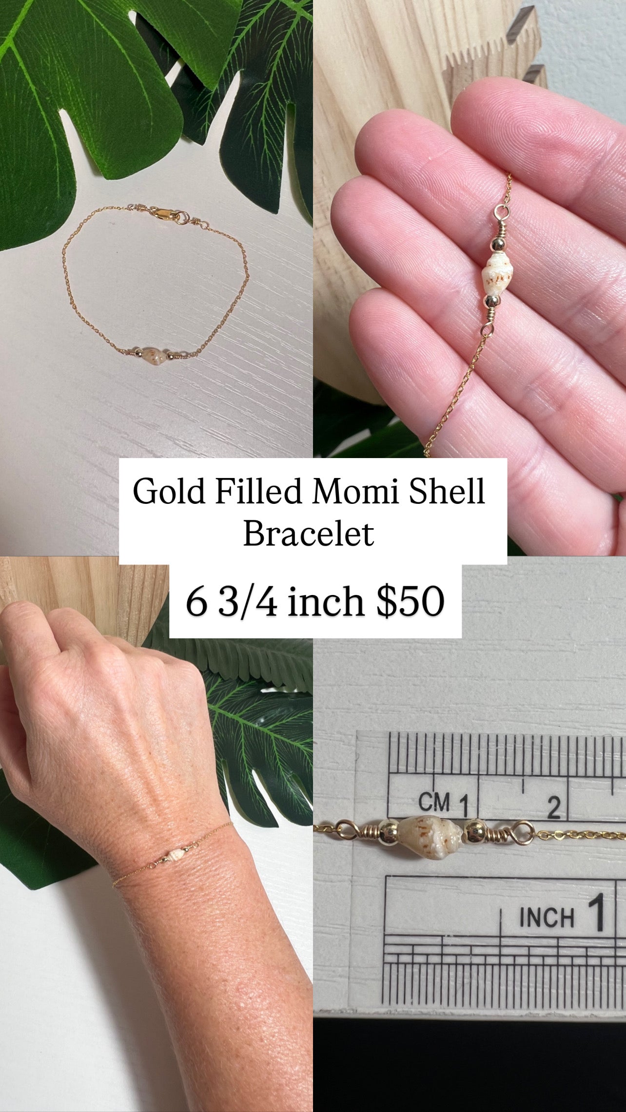 Momi Shell Bracelet - Gold Filled