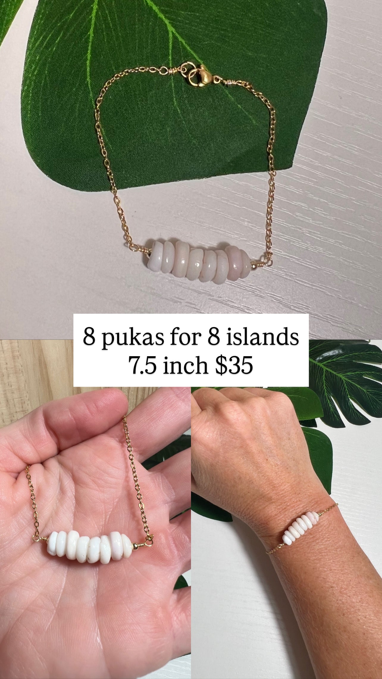 8 Puka Shells Bracelet