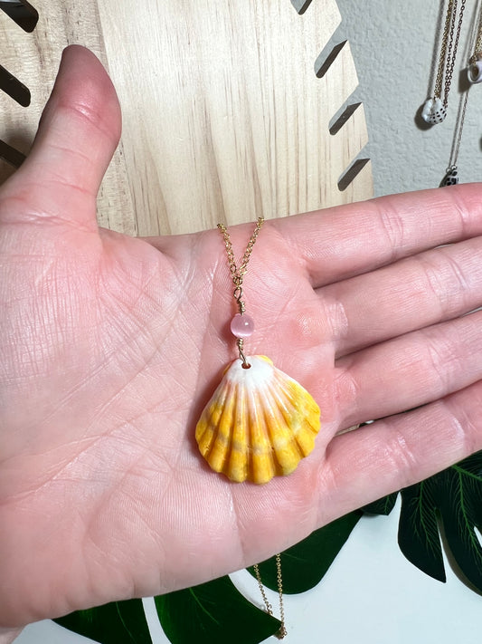 Sunrise Shell Necklace - Gold Filled