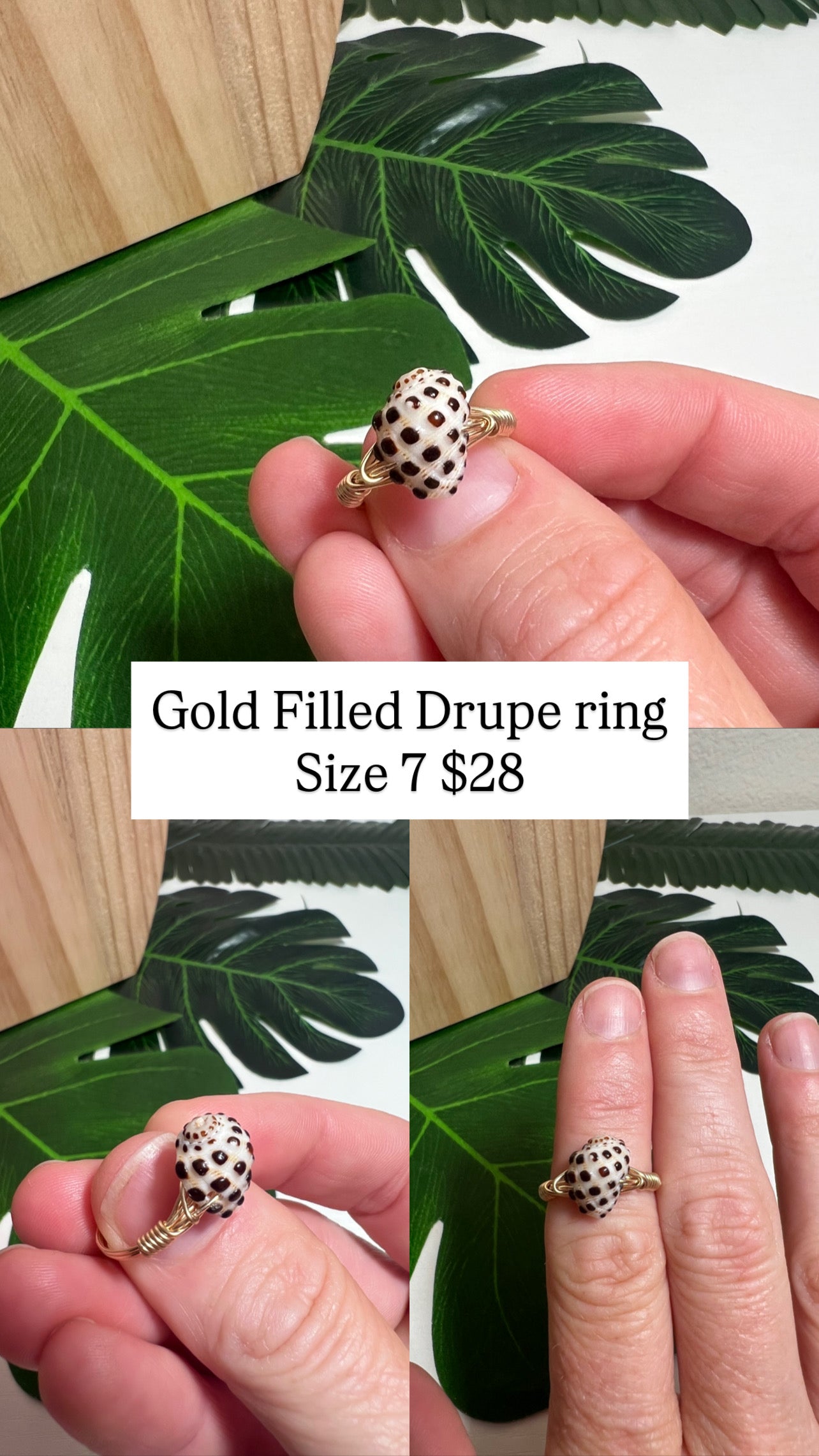 Drupe Ring - Gold Filled - Size 7