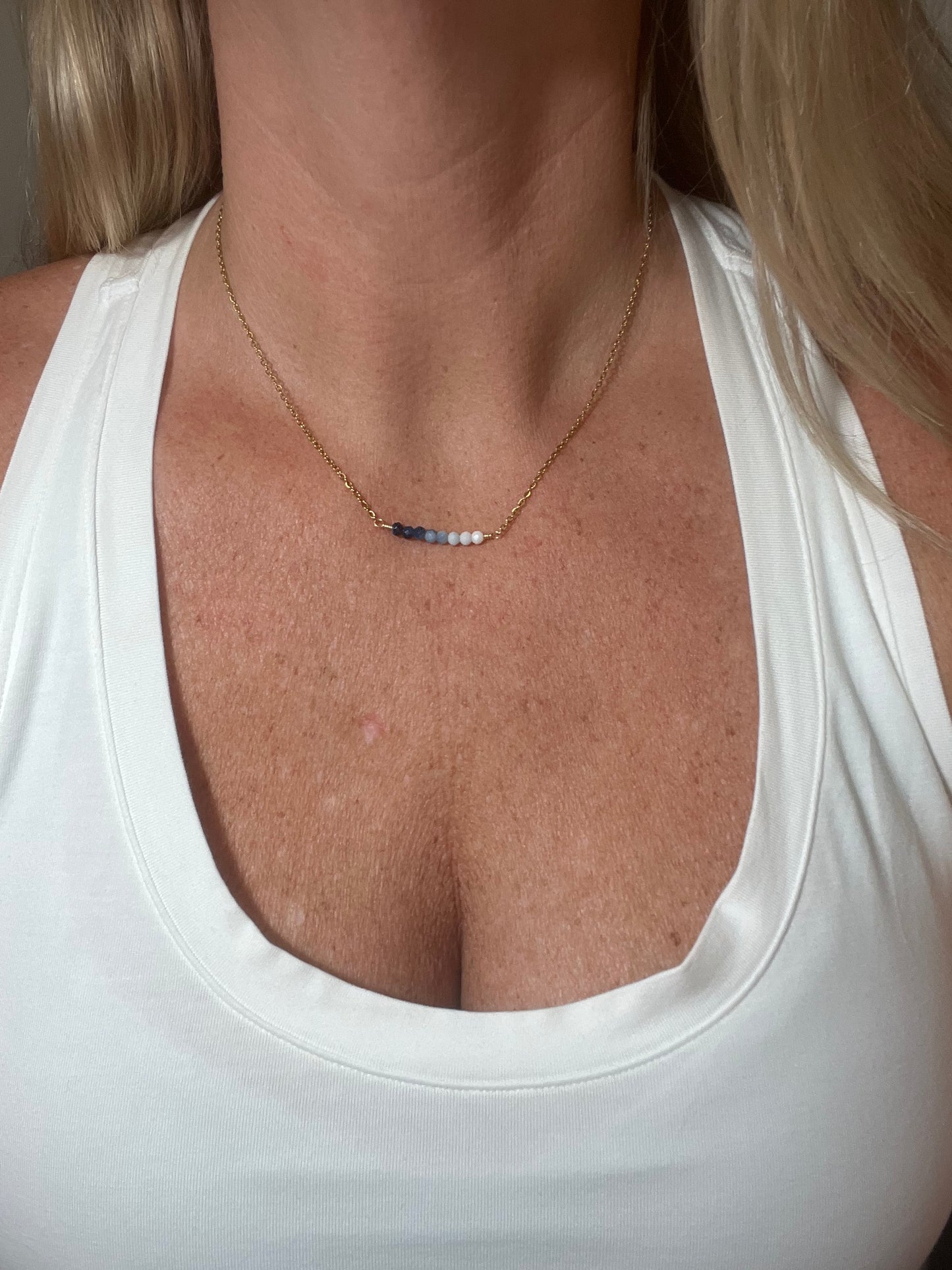 Blue Ombre Layering Necklace