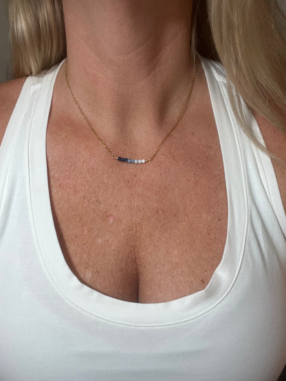 Blue Ombre Layering Necklace