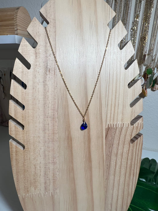 Cobalt Blue Seaglass Necklace