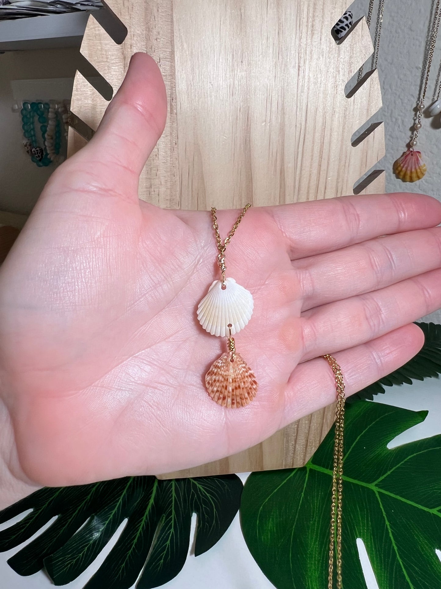 Double Olepe Dangle Necklace
