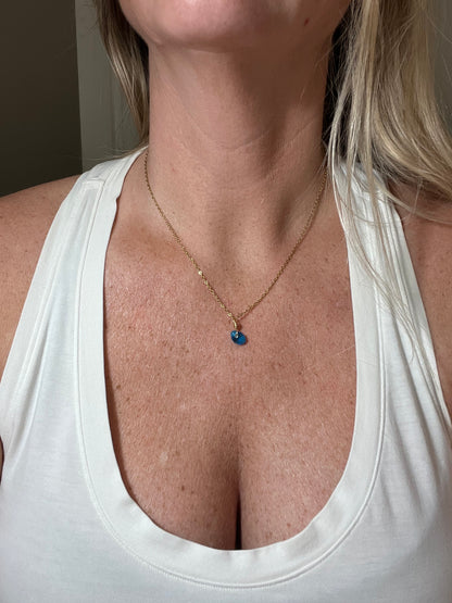 Teal Seaglass Necklace