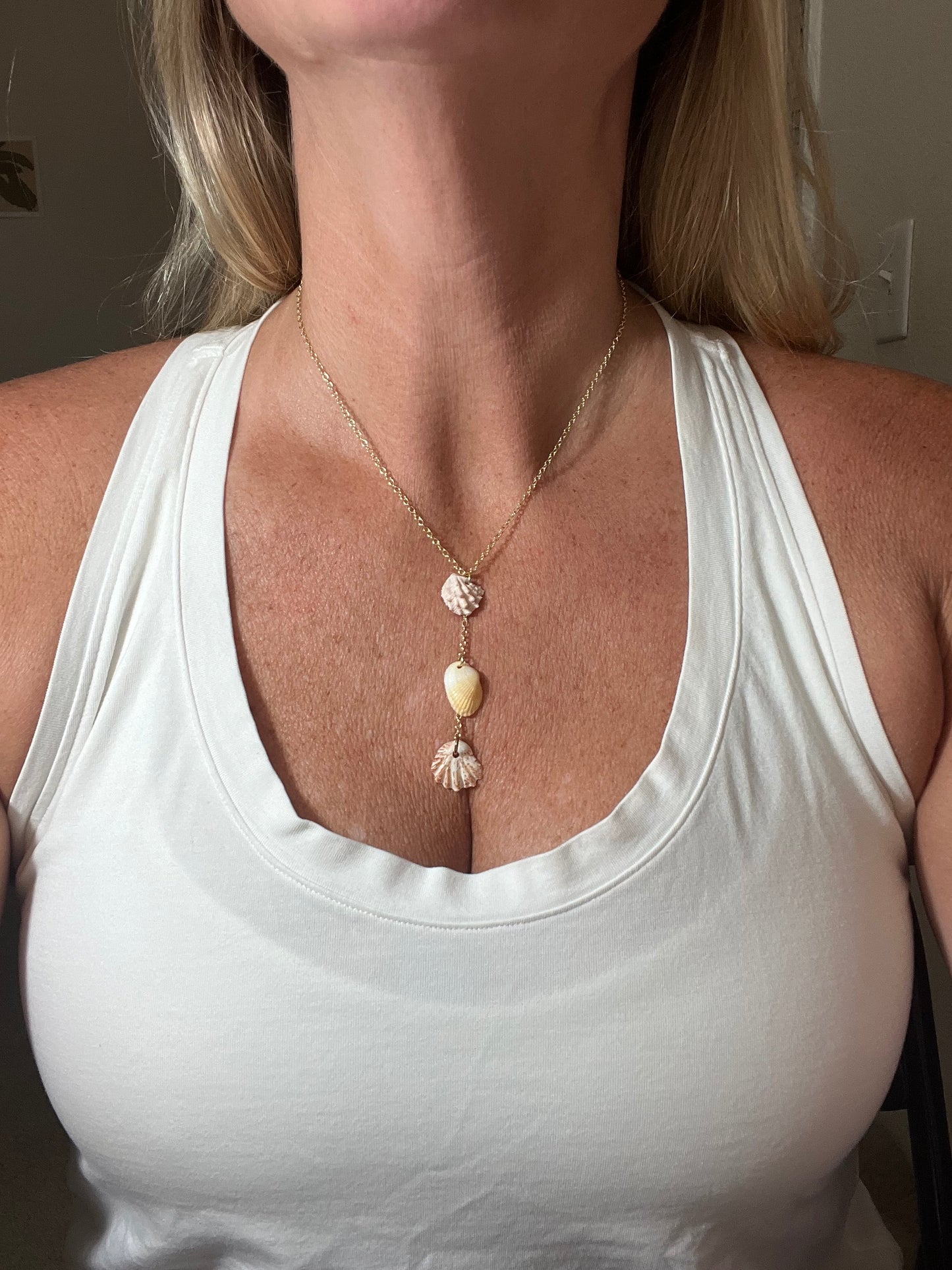 Sanibel Triple Shell Dangle - Gold Filled