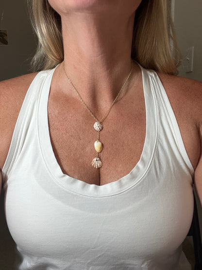Sanibel Triple Shell Dangle - Gold Filled