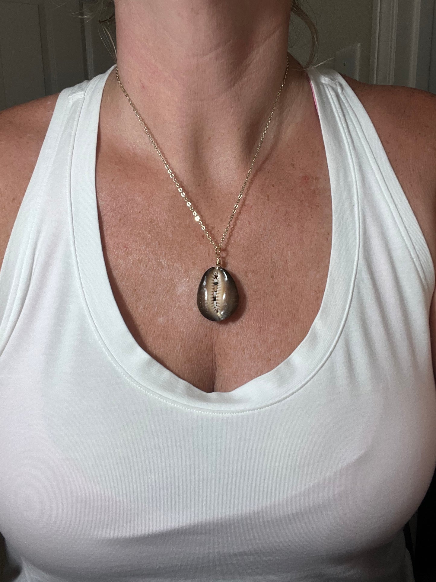 Snakehead Cowry Lip Necklace