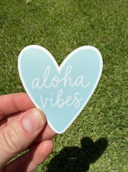 Aloha Vibes Heart Sticker