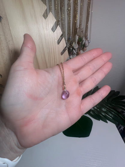 Purple Seaglass Necklace