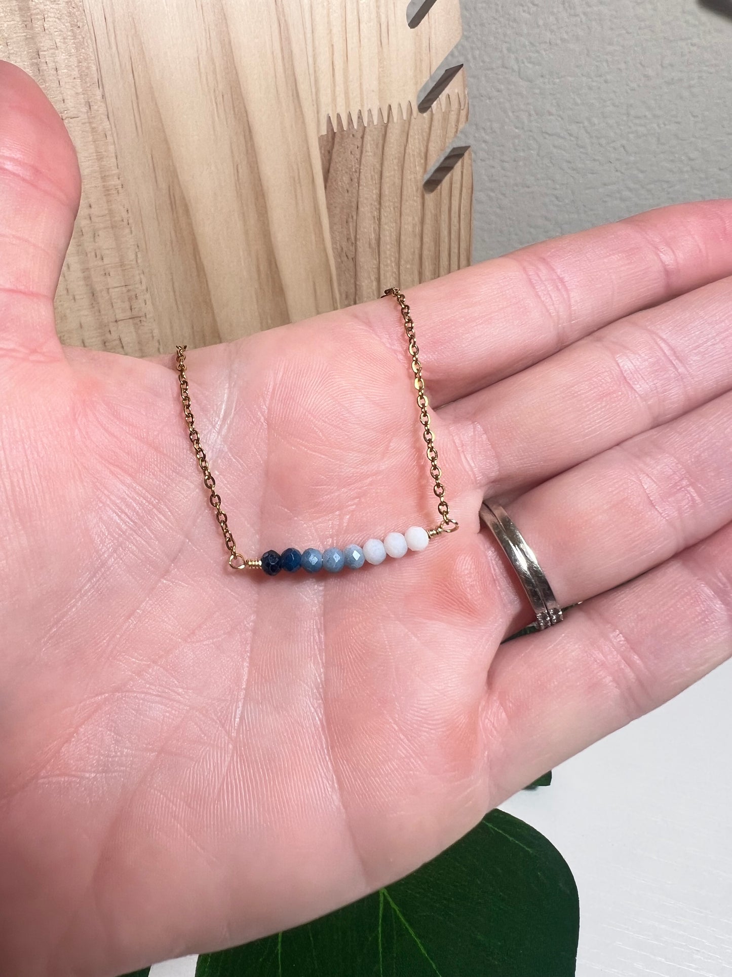 Blue Ombre Layering Necklace