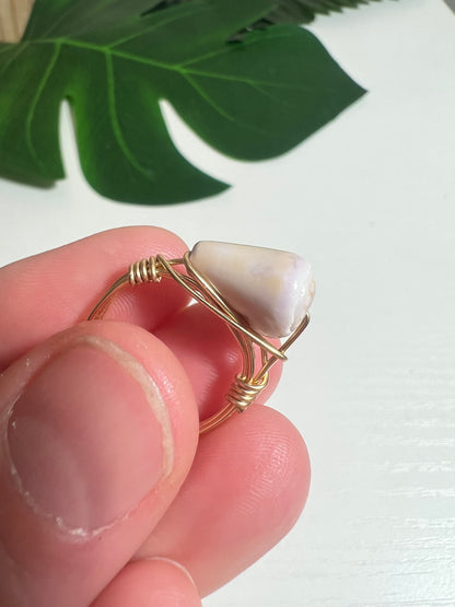 Morelets Cone Wire Wrapped Ring - Size 5 - Gold Filled