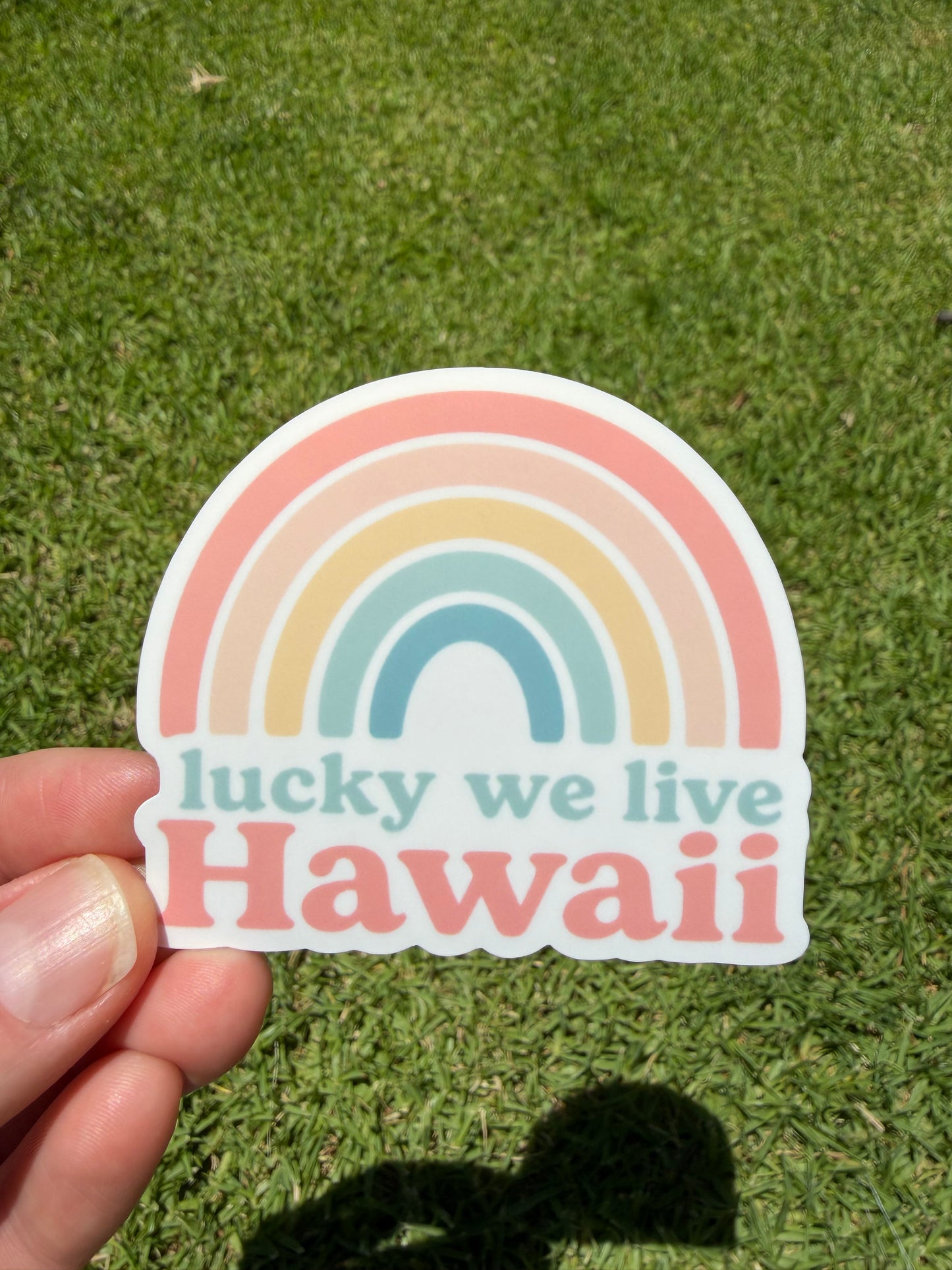 Lucky We Live Hawaii Sticker