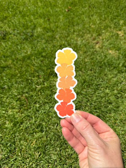 Hau Hibiscus Straight Lei Sticker