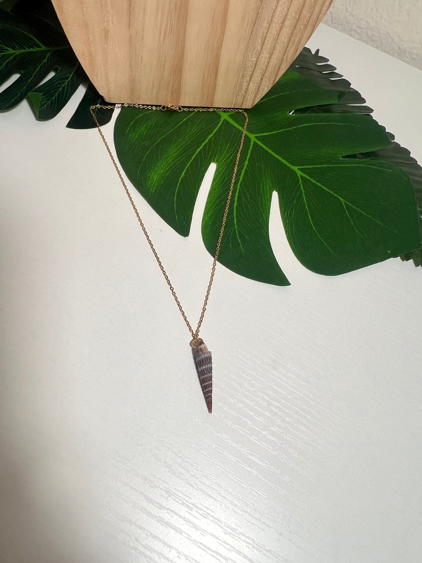 Dark Auger Shell Necklace