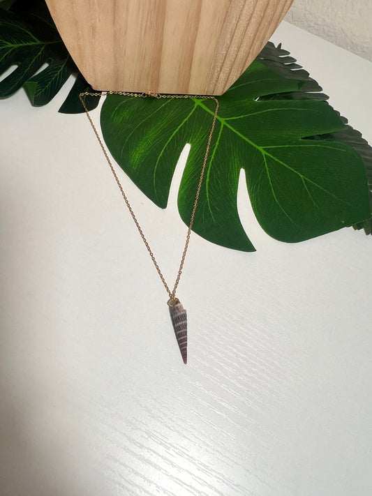 Dark Auger Shell Necklace