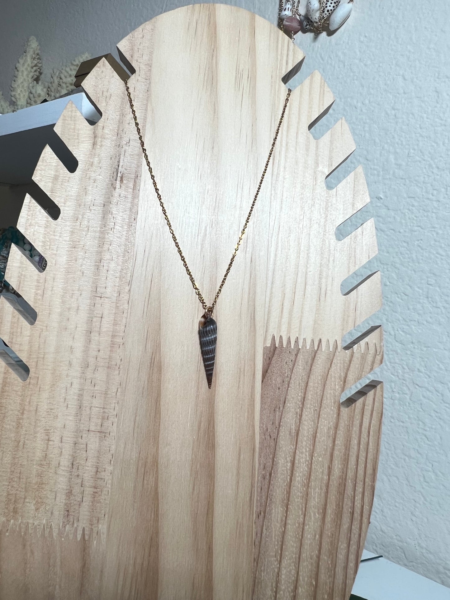 Dark Auger Shell Necklace