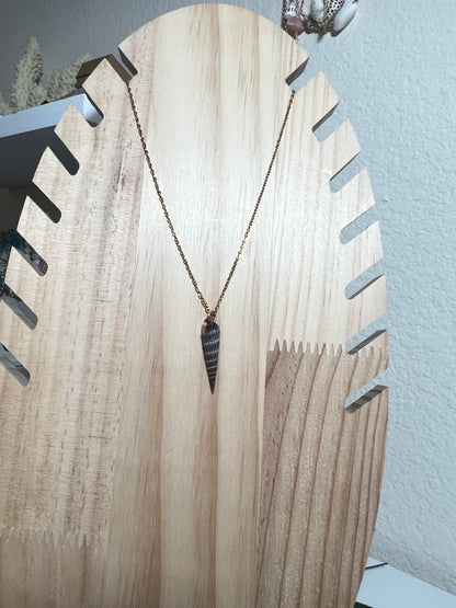 Dark Auger Shell Necklace