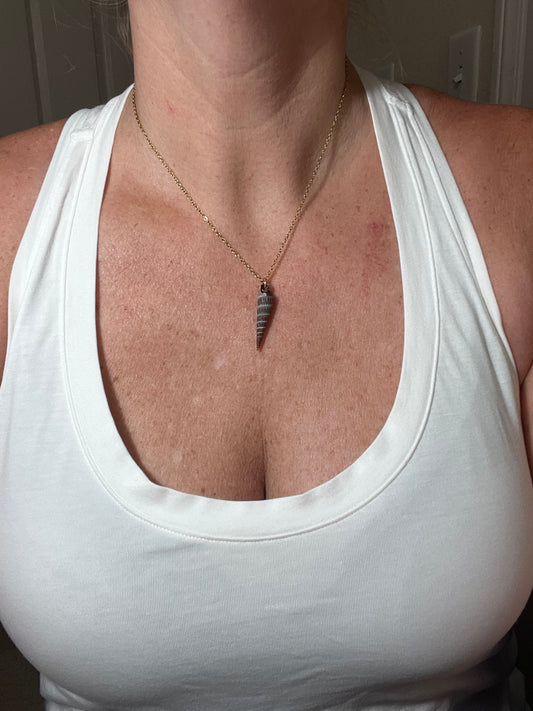 Dark Auger Shell Necklace