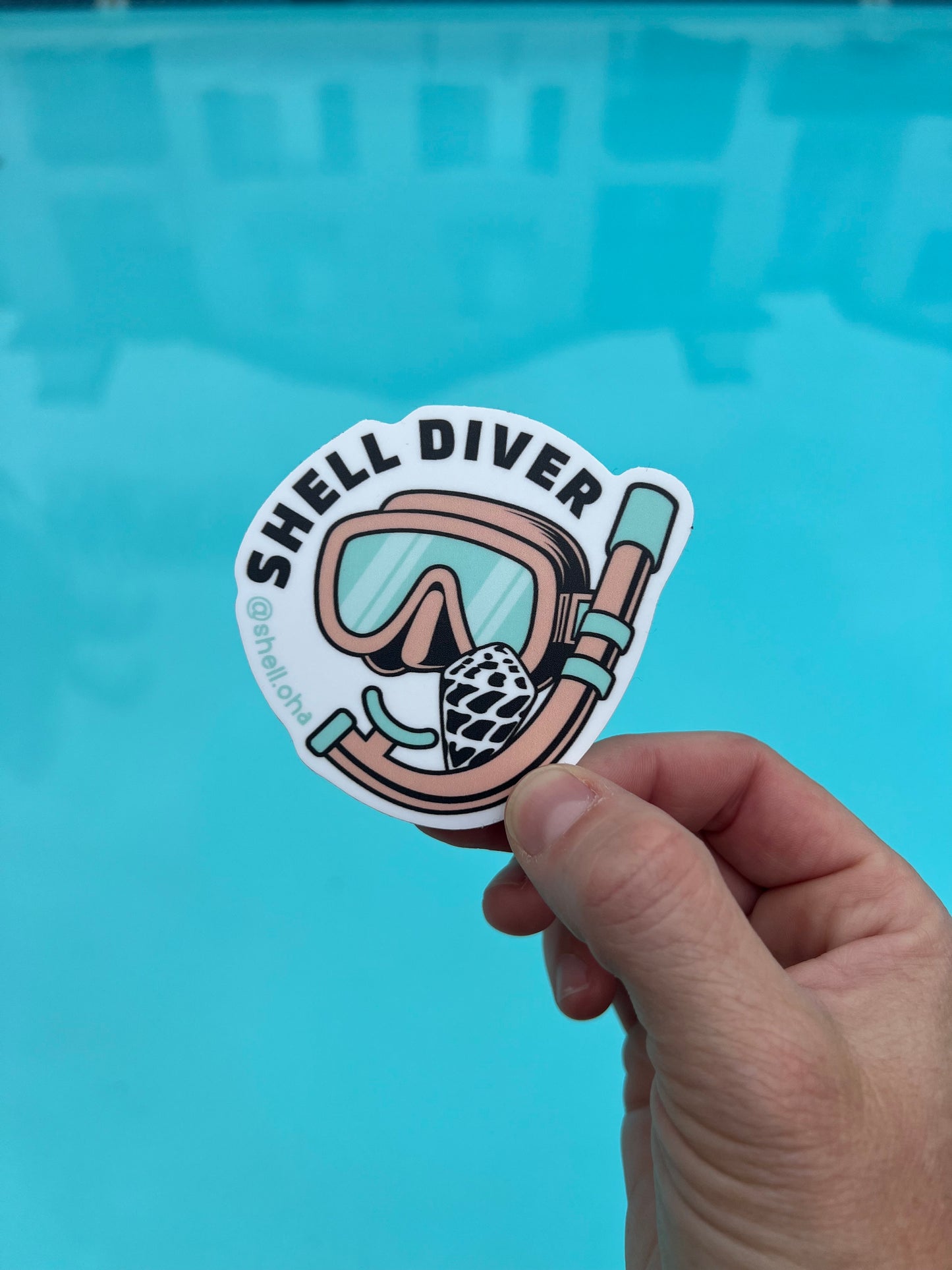 Shell Diver Sticker