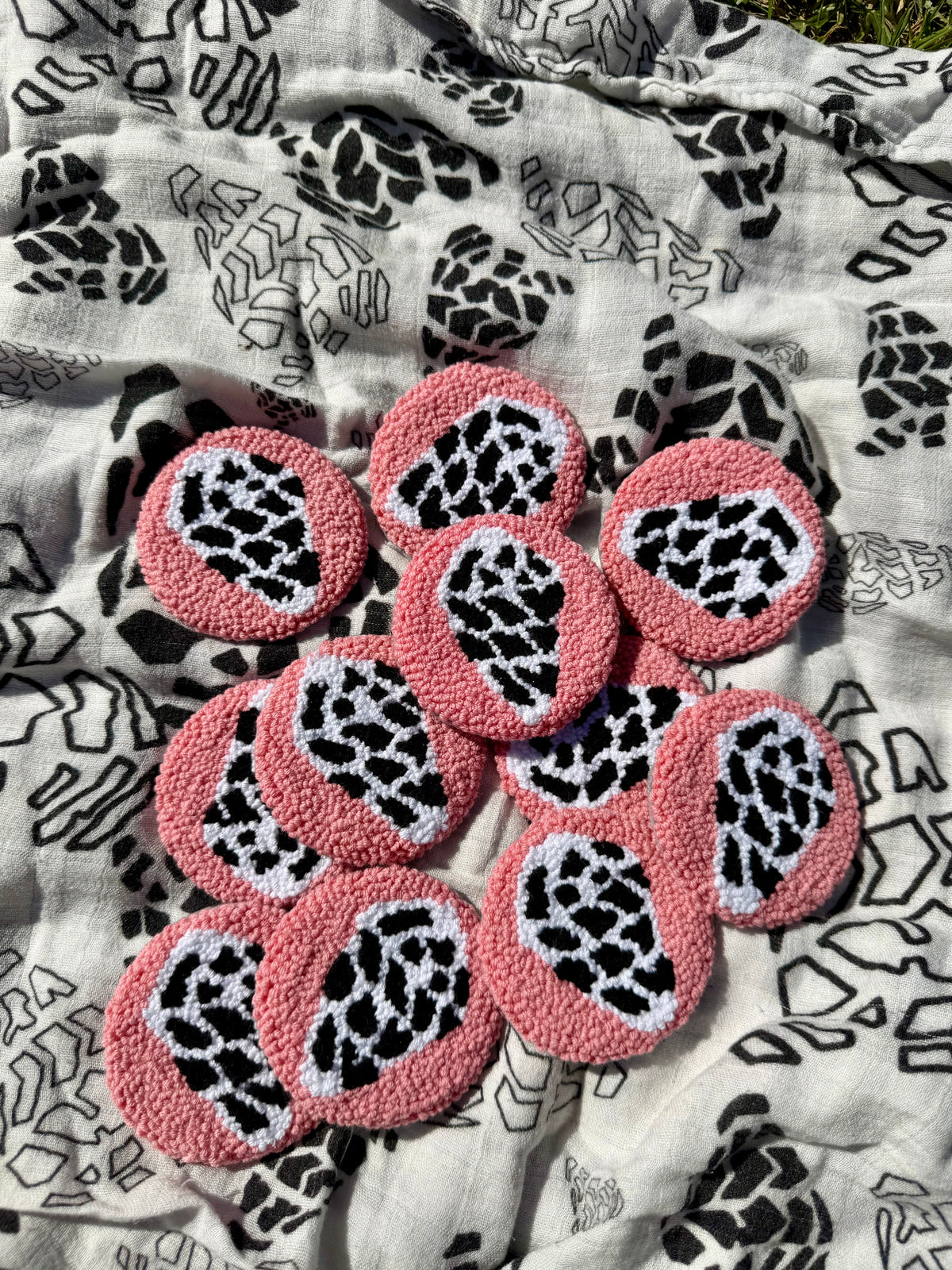 Cozy Car Coasters | Tropical & Seashell Cup Holder Coasters