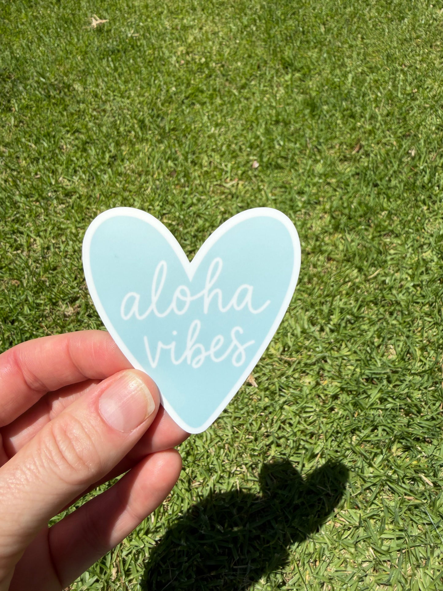 Aloha Vibes Heart Sticker