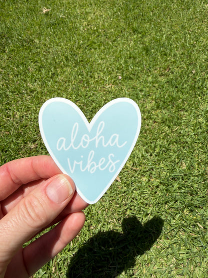 Aloha Vibes Heart Sticker