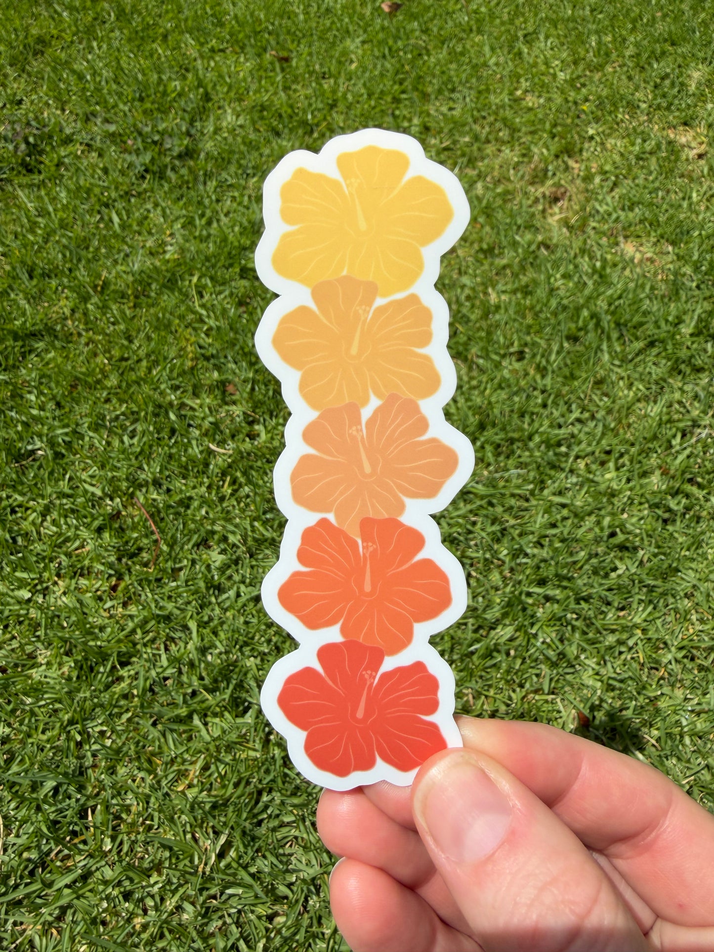 Hau Hibiscus Straight Lei Sticker