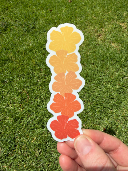 Hau Hibiscus Straight Lei Sticker