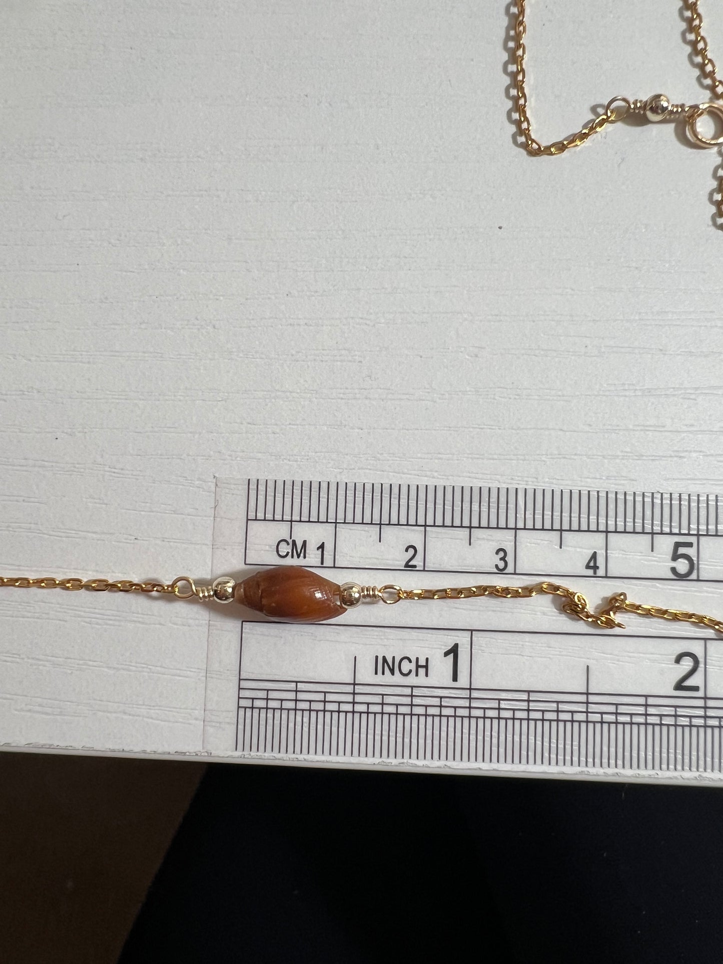 Super Tiny Brown Miter Shell Bracelet