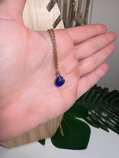 Cobalt Blue Seaglass Necklace