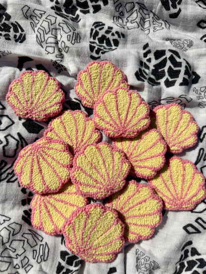 Cozy Car Coasters | Tropical & Seashell Cup Holder Coasters