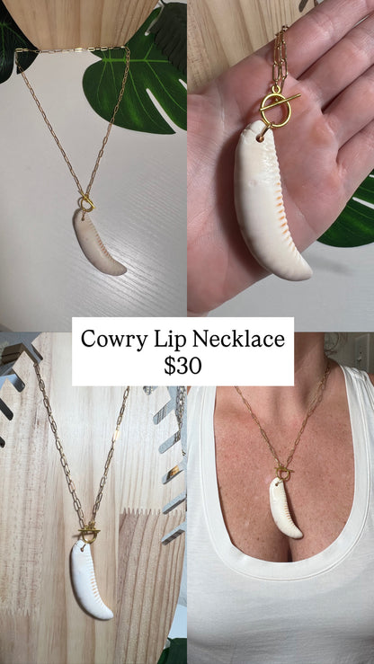 Large Cowry Lip Necklace