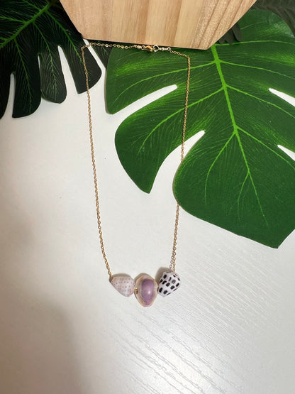 Triple Shell Floating Necklace