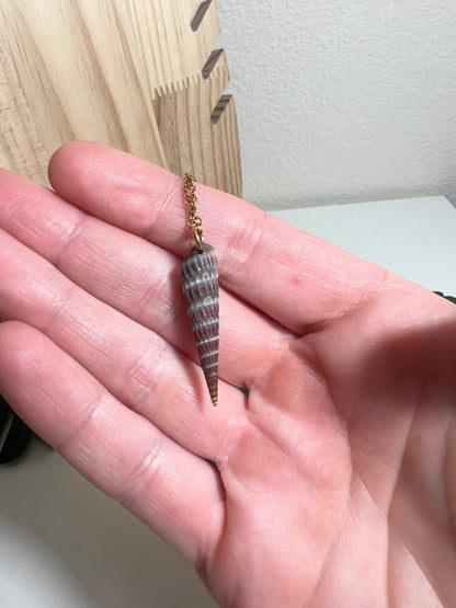 Dark Auger Shell Necklace