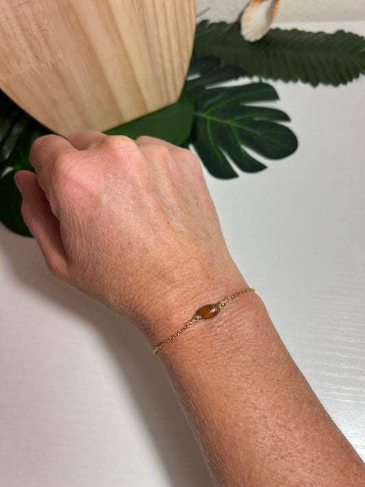 Super Tiny Brown Miter Shell Bracelet