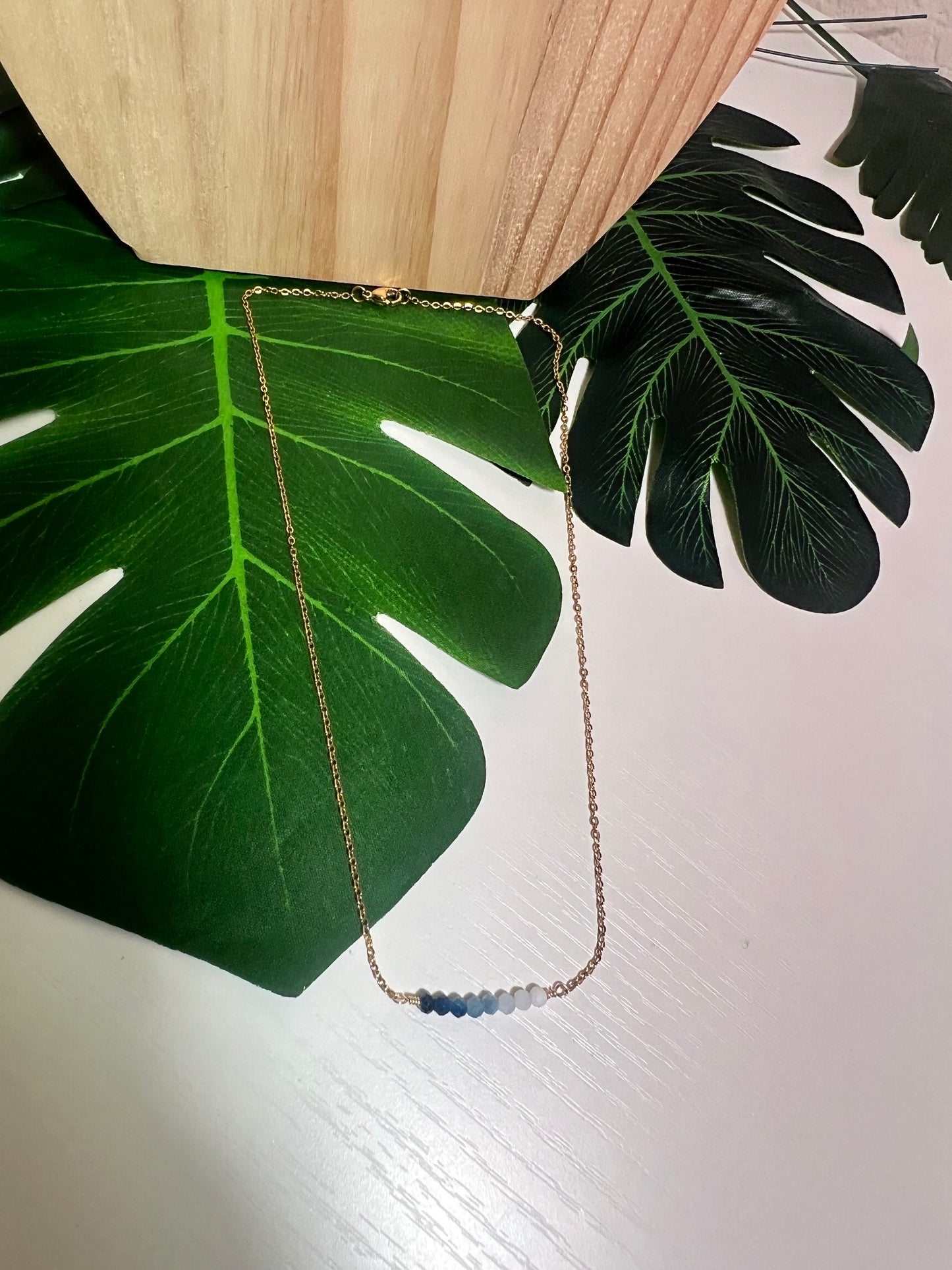 Blue Ombre Layering Necklace