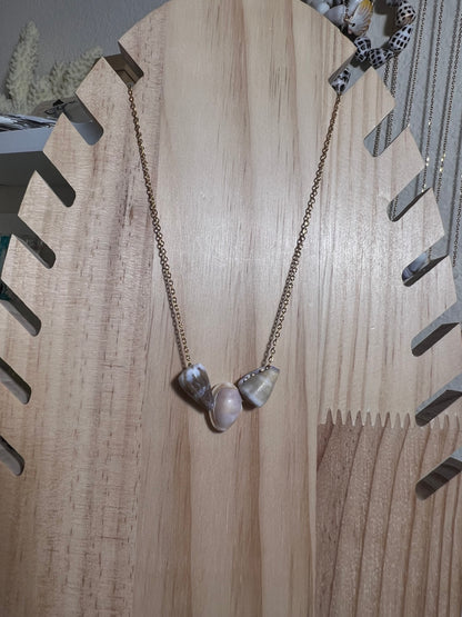 Triple Floating Shell Necklace