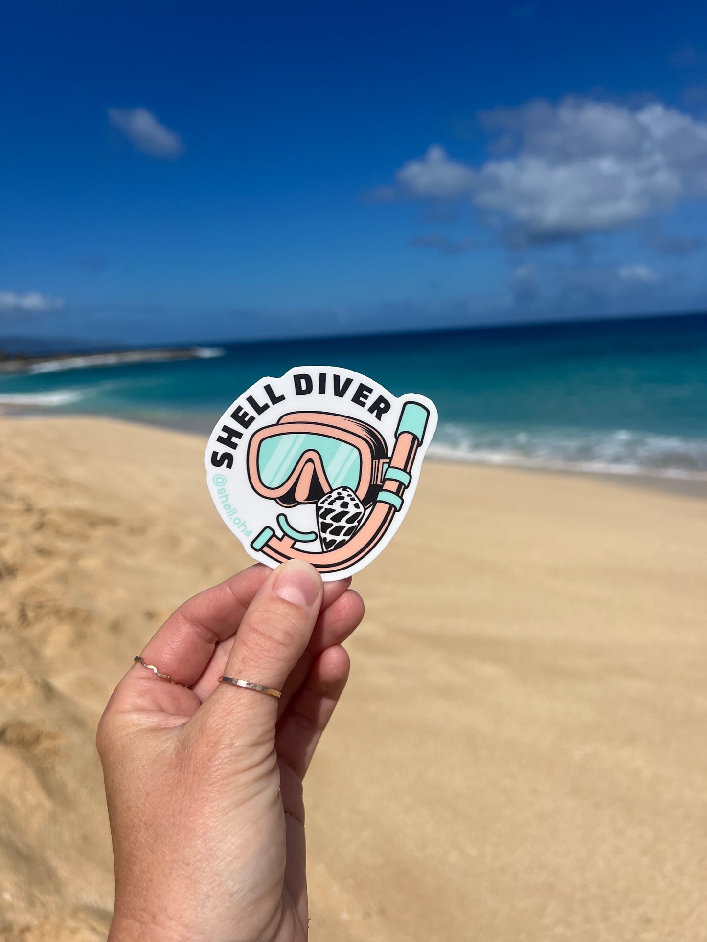 Shell Diver Sticker