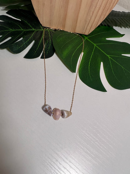 Triple Floating Shell Necklace