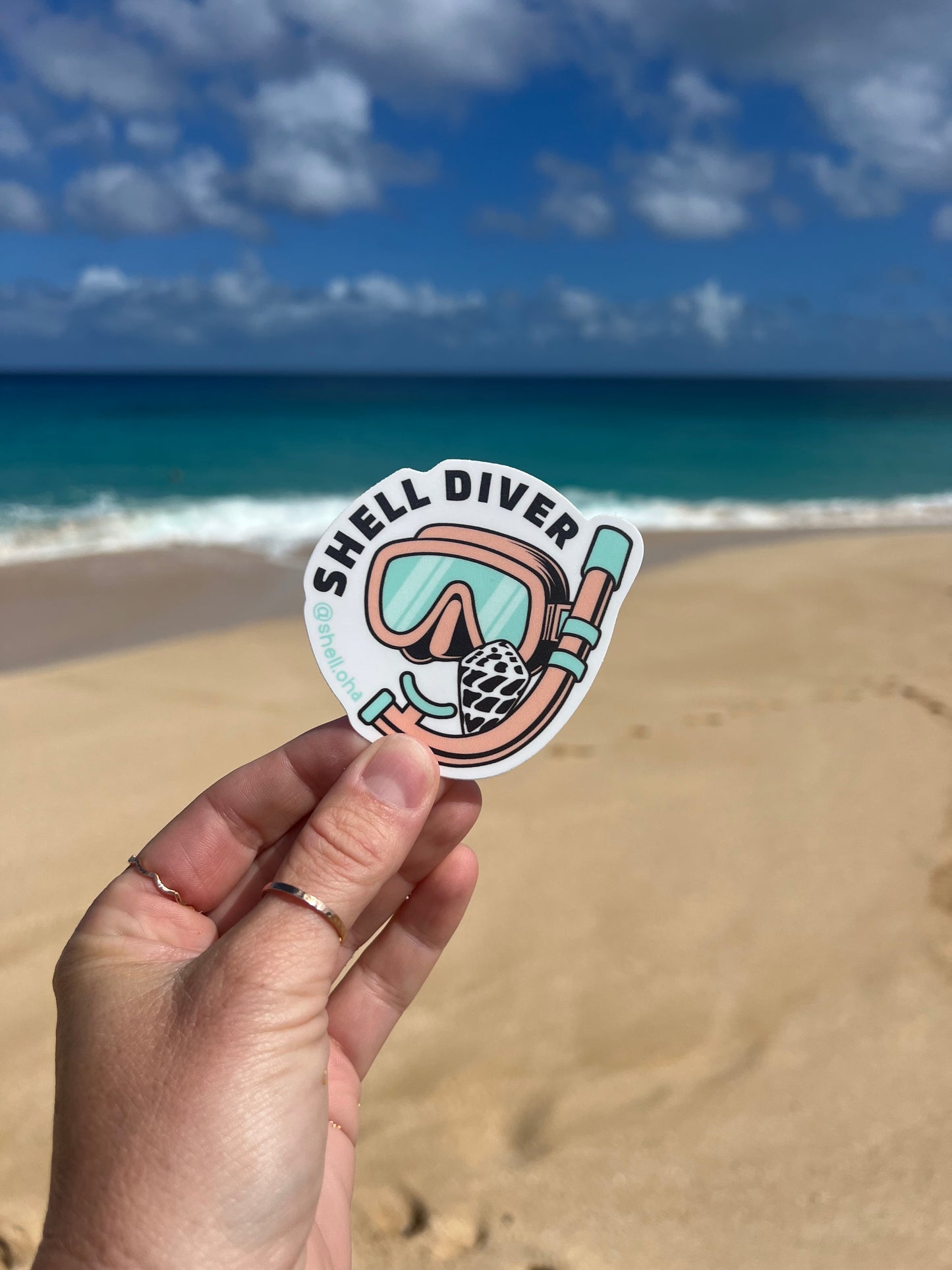 Shell Diver Sticker