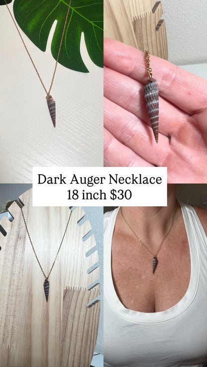 Dark Auger Shell Necklace