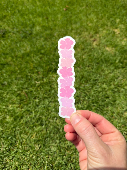 Pink Hibiscus Straight Lei Sticker