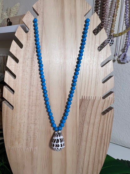 Hebrew Cone and Howlite Adjustable Necklace