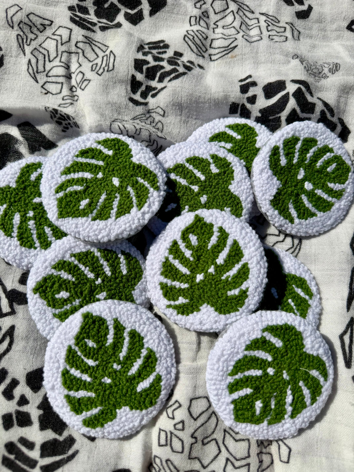 Cozy Car Coasters | Tropical & Seashell Cup Holder Coasters