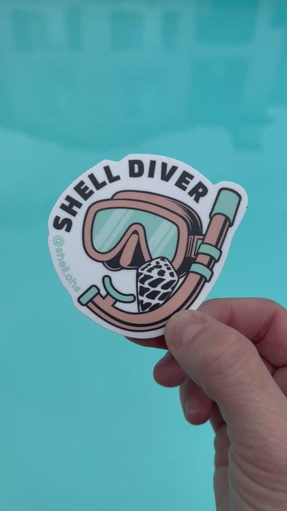 Shell Diver Sticker