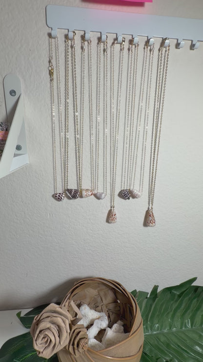 Marbled Cone Pendant Necklace – Gold Filled | 18 inch