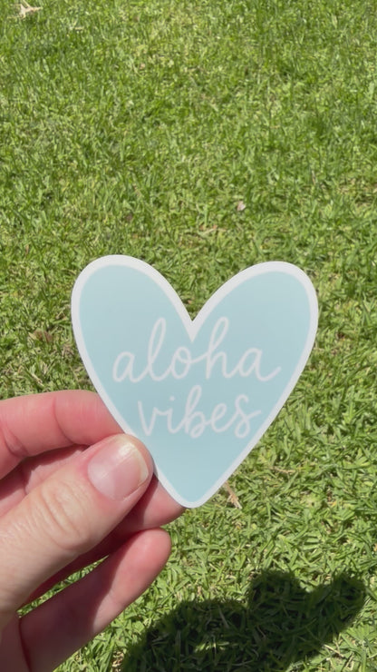Aloha Vibes Heart Sticker