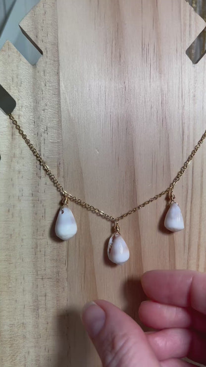 3 Hawaiian Cone Shell Necklace